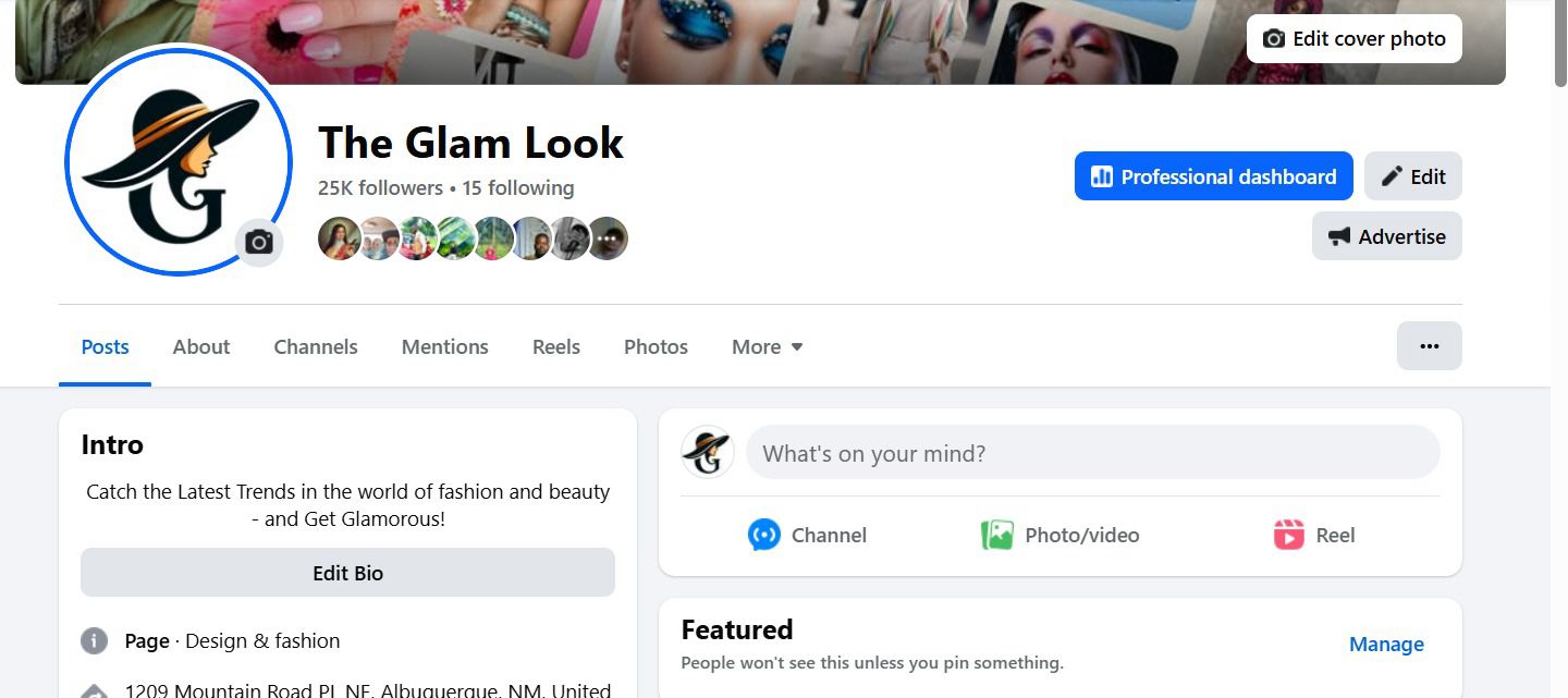 The Glam Look Facebook Page